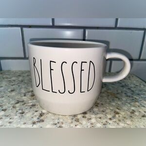 Rae Dunn White Ceramic Blessed Mug
